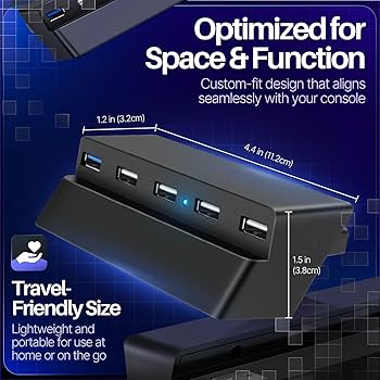 PlayStation4 - PS4Pro2TB、ヘッドホン、拡張USB Amazon.com: PS4 Pro USB Hub 3.0 - ElecGear 5-ports USB